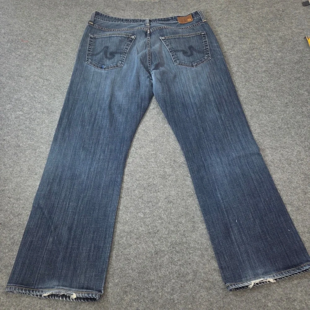AG Adriano Goldschmied Protégé Straight Leg Jeans Men's 34x32 Made USA Dark Wash